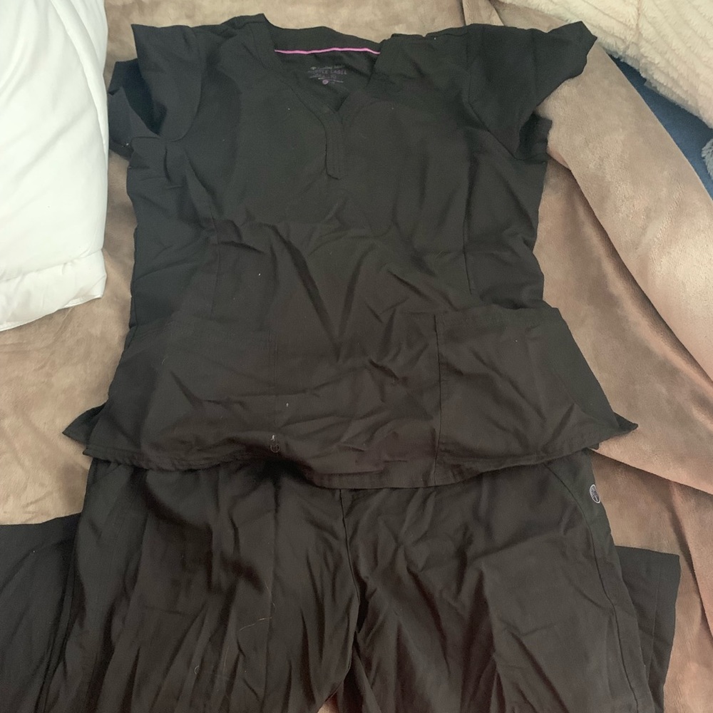 Purple Label black scrub set